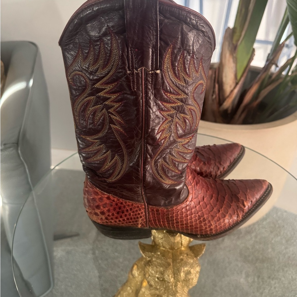 Brown Leather Cowboy Boots